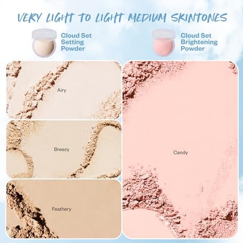 Kosas Cloud Set Pressed Setting Powder – Translucent Shine Control Face Powder, Soft Matte Finish, Comfy (Sheer Medium) Avelisse