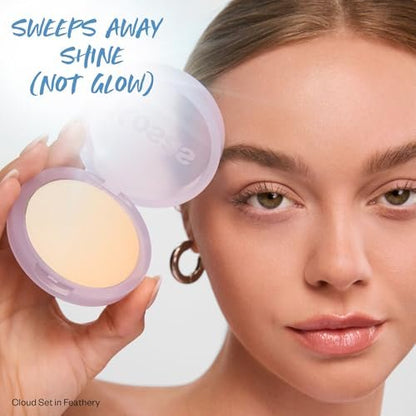 Kosas Cloud Set Baked Setting Powder - Feathery Sheer Light Medium - Shine Control & Soft Natural Finish Avelisse