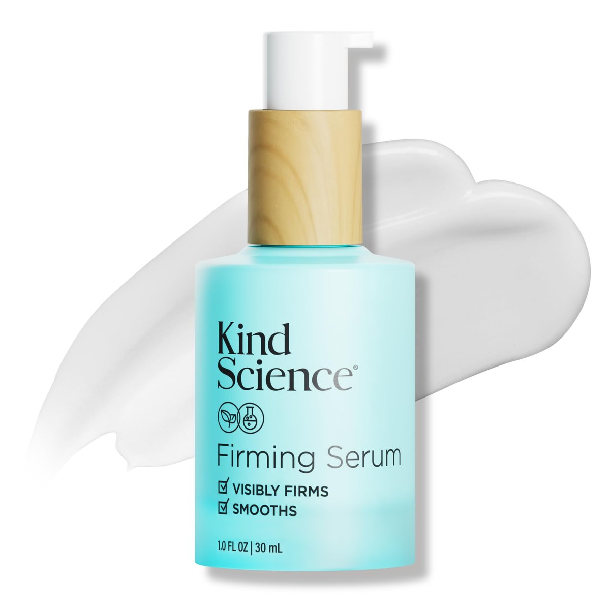 Kind Science Firming Serum – Anti-Aging Face Treatment with Bakuchiol & Peptides, Lightweight & Fragrance-Free for Sensitive Skin, 1 fl oz Avelisse