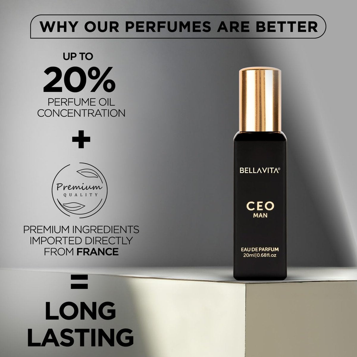 Bellavita Luxury CEO MAN Eau de Parfum – 20 ml Travel Size Fragrance for Men with Mandarin, Lemon, Lavender & Vetiver Notes - görsel 7