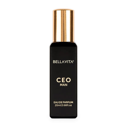Bellavita Luxury CEO MAN Eau de Parfum – 20 ml Travel Size Fragrance for Men with Mandarin, Lemon, Lavender & Vetiver Notes