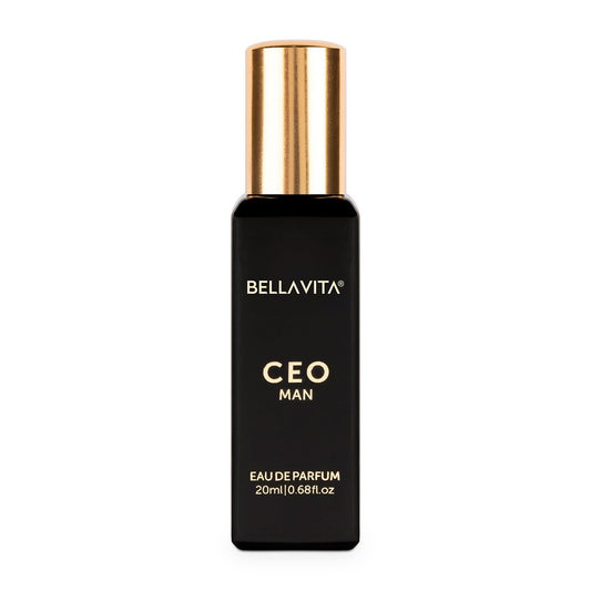 Bellavita Luxury CEO MAN Eau de Parfum – 20 ml Travel Size Fragrance for Men with Mandarin, Lemon, Lavender & Vetiver Notes