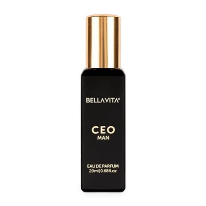 Bellavita Luxury CEO MAN Eau de Parfum – 20 ml Travel Size Fragrance for Men with Mandarin, Lemon, Lavender & Vetiver Notes
