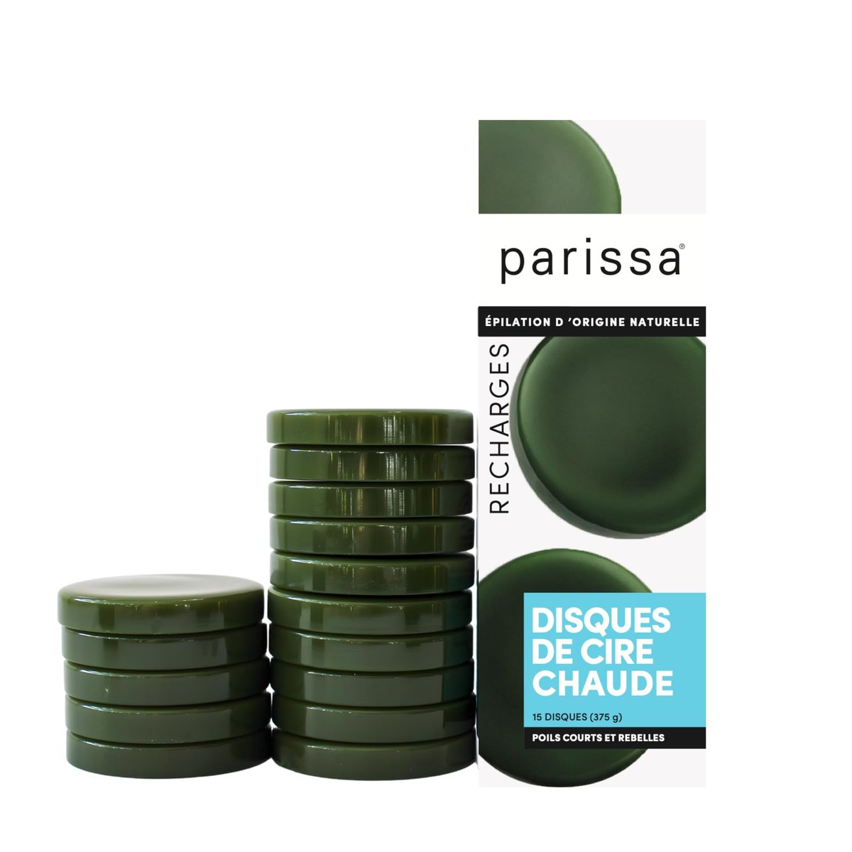 Parissa Hard Wax Refill Pods – 15 Pods (13.2 oz) No-Strip Hot Wax with Natural Beeswax for Brazilian, Bikini & Facial Hair Removal, Sensitive Skin Avelisse