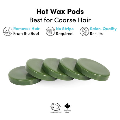 Parissa Hard Wax Refill Pods – 15 Pods (13.2 oz) No-Strip Hot Wax with Natural Beeswax for Brazilian, Bikini & Facial Hair Removal, Sensitive Skin Avelisse