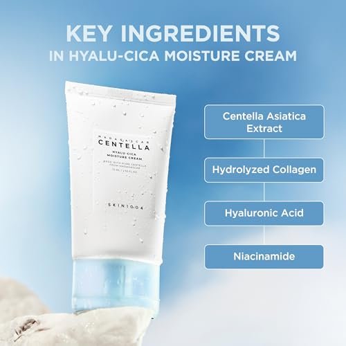 SKIN1004 Hyalu-Cica Moisture Cream – Deep Hydration Face Moisturizer with Hyaluronic Acid & Centella, Lightweight Gel Cream for Korean Skin Care, 2.53 fl oz (75ml) Avelisse