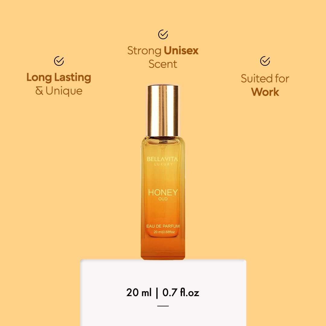 Bellavita Luxury Honey Oud Eau de Parfum - Travel Size Unisex Fragrance (20 ml) - görsel 7