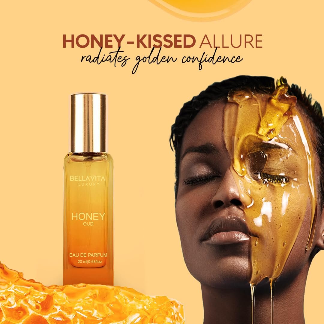 Bellavita Luxury Honey Oud Eau de Parfum - Travel Size Unisex Fragrance (20 ml) - görsel 5