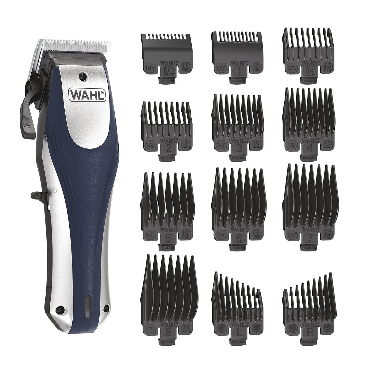 Wahl Lithium Ion Pro Rechargeable Cordless Hair Clippers – Model 79470, 22-Piece Set for Men, Women & Children, Black Avelisse