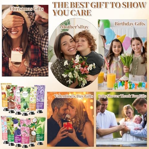 ANKOOY 12 Pack Hand Cream for Dry Cracked Hands - Natural Hand Lotion Travel Size, Mini Lotion Thank You Gifts for Nurse Teacher - görsel 16