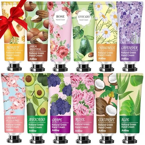 ANKOOY 12 Pack Hand Cream for Dry Cracked Hands - Natural Hand Lotion Travel Size, Mini Lotion Thank You Gifts for Nurse Teacher - görsel 2