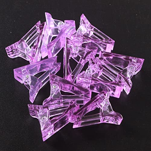 VNC 10 PCS Purple Nail Tips Clip for Polygel Nail Forms - Reusable UV LED Builder Clamps for DIY Manicure Nail Art - görsel 6