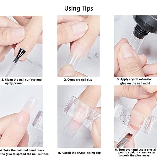VNC 10 PCS Purple Nail Tips Clip for Polygel Nail Forms - Reusable UV LED Builder Clamps for DIY Manicure Nail Art - görsel 14