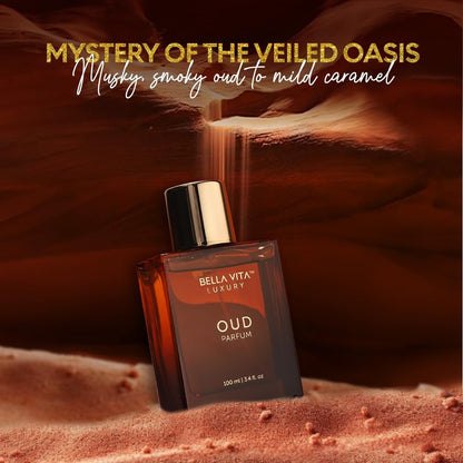 Bellavita Luxury OUD Eau de Parfum 100ml - Woody, Caramel, Floral Oud & Musk Unisex Fragrance Avelisse