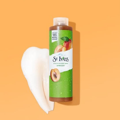 St. Ives Exfoliating Apricot Body Wash & Shower Gel for Women | 100% Natural Extracts | Cruelty Free & Paraben Free | 473ml Avelisse