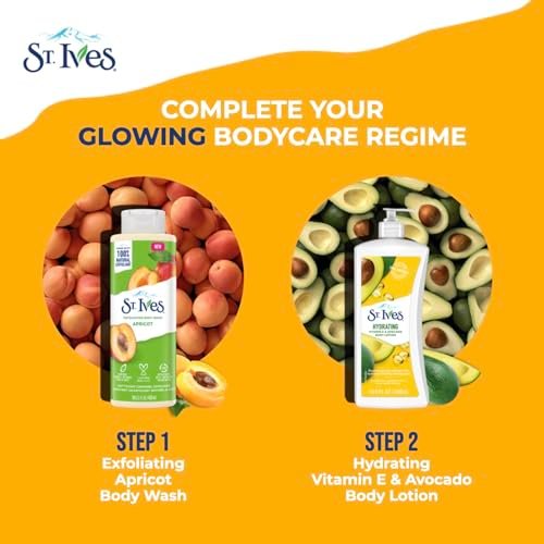 St. Ives Exfoliating Apricot Body Wash & Shower Gel for Women | 100% Natural Extracts | Cruelty Free & Paraben Free | 473ml Avelisse