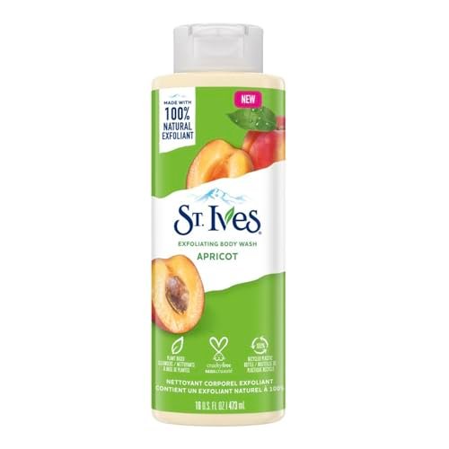 St. Ives Exfoliating Apricot Body Wash & Shower Gel for Women | 100% Natural Extracts | Cruelty Free & Paraben Free | 473ml Avelisse