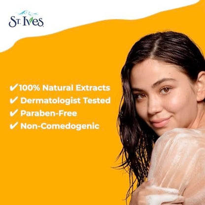 St. Ives Exfoliating Apricot Body Wash & Shower Gel for Women | 100% Natural Extracts | Cruelty Free & Paraben Free | 473ml Avelisse