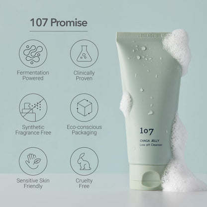107 Gentle Gel Cleanser - Low pH, Non-Stripping Face Wash for Sensitive Skin with Antioxidants & Calming Ingredients, Korean Beauty (4.0 fl oz) Avelisse