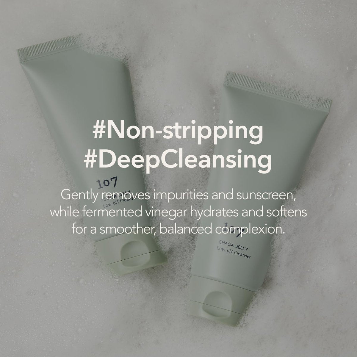 107 Gentle Gel Cleanser - Low pH, Non-Stripping Face Wash for Sensitive Skin with Antioxidants & Calming Ingredients, Korean Beauty (4.0 fl oz) Avelisse