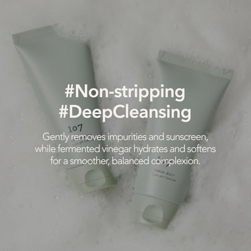 107 Gentle Gel Cleanser - Low pH, Non-Stripping Face Wash for Sensitive Skin with Antioxidants & Calming Ingredients, Korean Beauty (4.0 fl oz) Avelisse