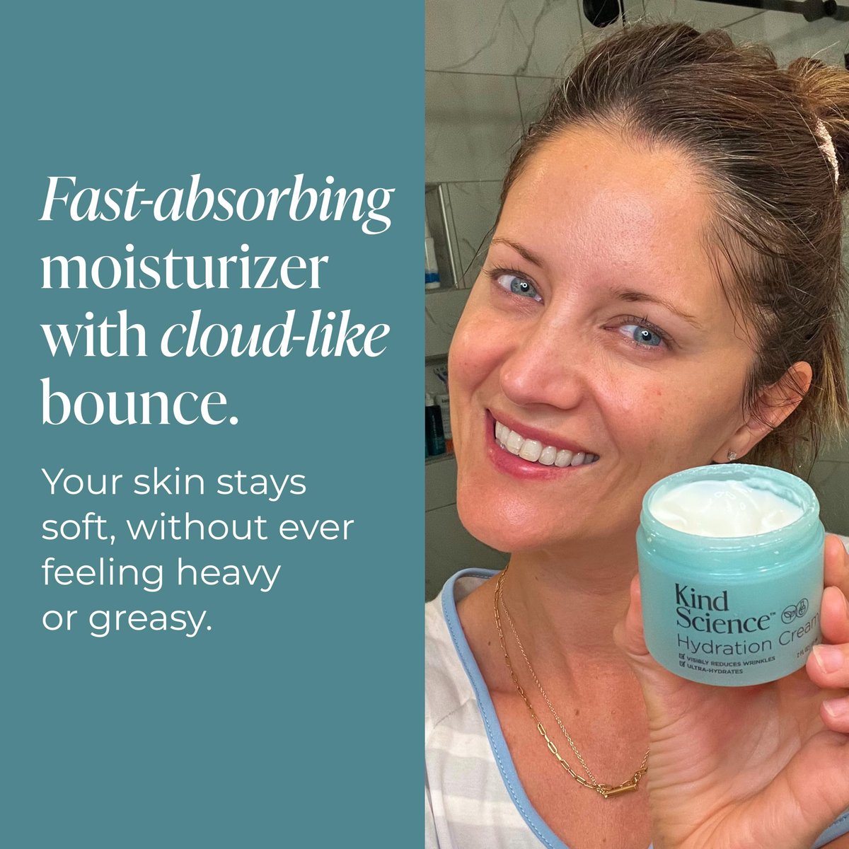 Kind Science Hydration Cream - Anti Aging Face Moisturizer for Women, Fragrance Free, Cruelty Free, 2 oz Avelisse