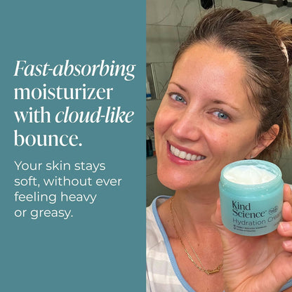 Kind Science Hydration Cream - Anti Aging Face Moisturizer for Women, Fragrance Free, Cruelty Free, 2 oz Avelisse