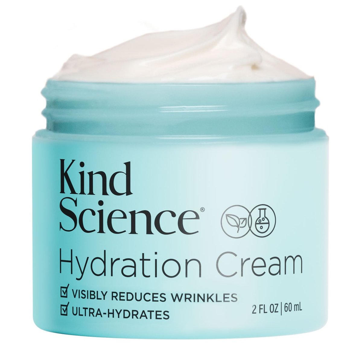 Kind Science Hydration Cream - Anti Aging Face Moisturizer for Women, Fragrance Free, Cruelty Free, 2 oz Avelisse
