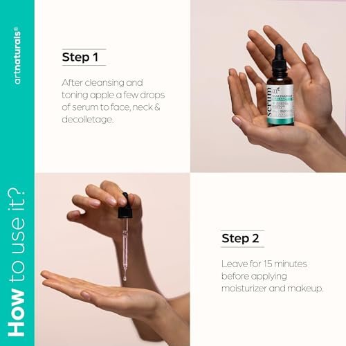 Artnaturals Niacinamide Face Serum 10% with Zinc PCA & Vitamin B3 - Pore Reducer, Mineral Blemish Protection, 1 oz Avelisse