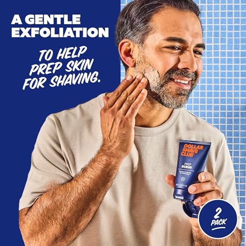 Dollar Shave Club Prep Scrub – Pre Shave Scrub to Prevent Ingrown Hairs, 3 oz (2-Pack) Avelisse