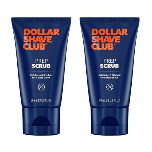 Dollar Shave Club Prep Scrub – Pre Shave Scrub to Prevent Ingrown Hairs, 3 oz (2-Pack) Avelisse