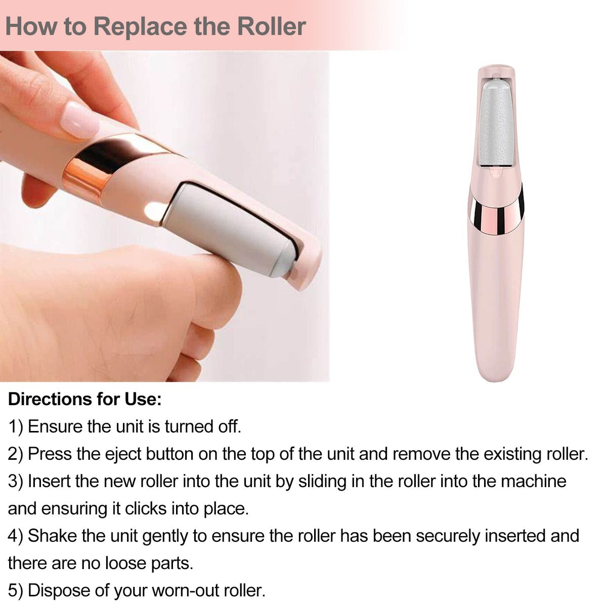 10 Pack Replacement Roller Refills Compatible with Finishing Touch Flawless Pedi Electric Tool File Include a Cleaning Brush (5 Coarse & 5 Fine Rollers) - görsel 9