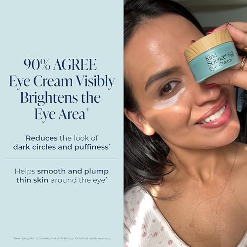 Kind Science by Ellen DeGeneres Eye Cream – Under Eye Cream for Wrinkles, Smooths & Moisturizes – Anti Aging with Hyaluronic Acid & Vitamin C – Fragrance Free, Paraben Free, 0.5 fl oz Avelisse