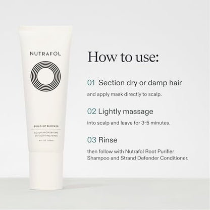 Nutrafol Exfoliating Scalp Mask – Eliminates Build-Up & Oil for Healthier Hair, Physician-Formulated, Color & Extension Safe – 4 Fl Oz Avelisse