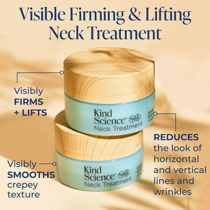 Kind Science Neck Treatment - Firming & Lifting Neck Cream, Anti-Aging, Paraben-Free, 1.7 oz Avelisse