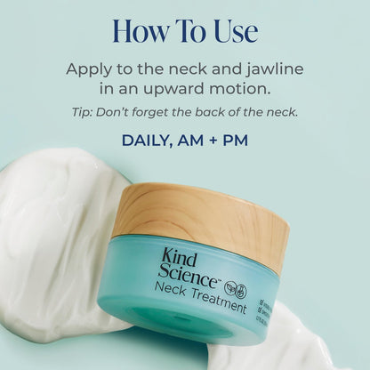 Kind Science Neck Treatment - Firming & Lifting Neck Cream, Anti-Aging, Paraben-Free, 1.7 oz Avelisse