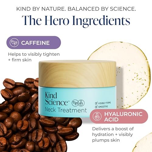 Kind Science Neck Treatment - Firming & Lifting Neck Cream, Anti-Aging, Paraben-Free, 1.7 oz Avelisse