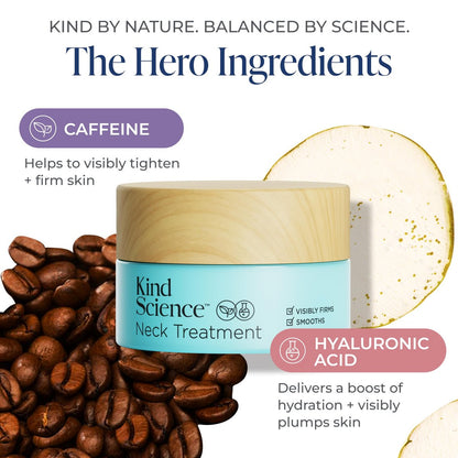Kind Science Neck Treatment - Firming & Lifting Neck Cream, Anti-Aging, Paraben-Free, 1.7 oz Avelisse