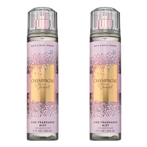 Bath & Body Works Champagne Toast Fine Fragrance Mist - 2 Pack, 8 fl oz Each - Bubbly Champagne & Sparkling Berry Scent for Women Avelisse