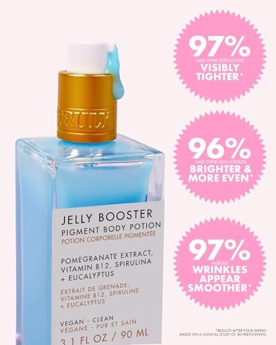 Truly Beauty Jelly Booster Pigment Body Potion - Lightweight Acne Scar Treatment for Face and Body, Fast Absorbing Scar Removal Serum, 3.1 Fl Oz Avelisse