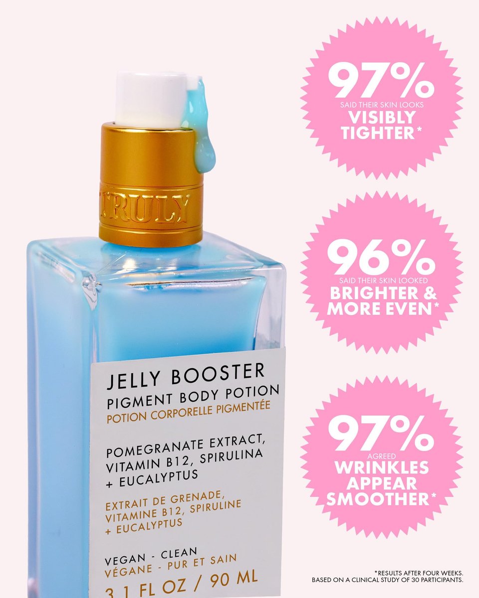 Truly Beauty Jelly Booster Pigment Body Potion - Lightweight Acne Scar Treatment for Face and Body, Fast Absorbing Scar Removal Serum, 3.1 Fl Oz Avelisse