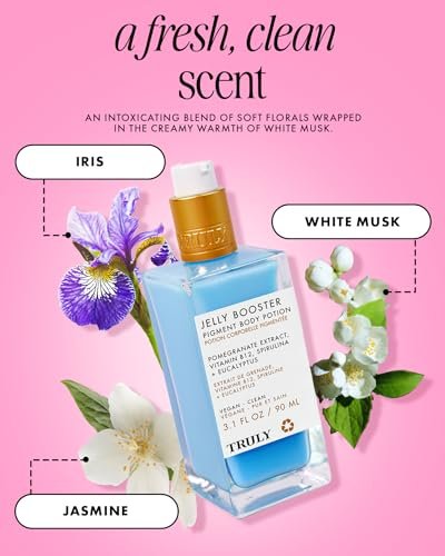 Truly Beauty Jelly Booster Pigment Body Potion - Lightweight Acne Scar Treatment for Face and Body, Fast Absorbing Scar Removal Serum, 3.1 Fl Oz Avelisse