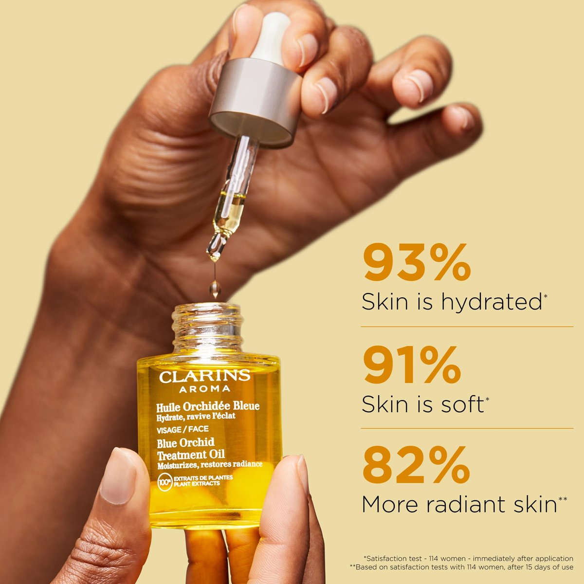 Clarins Blue Orchid Face Oil Treatment – Hydrating, Revitalizing Face Oil for Dry Skin with 100% Natural Plant Extracts Avelisse