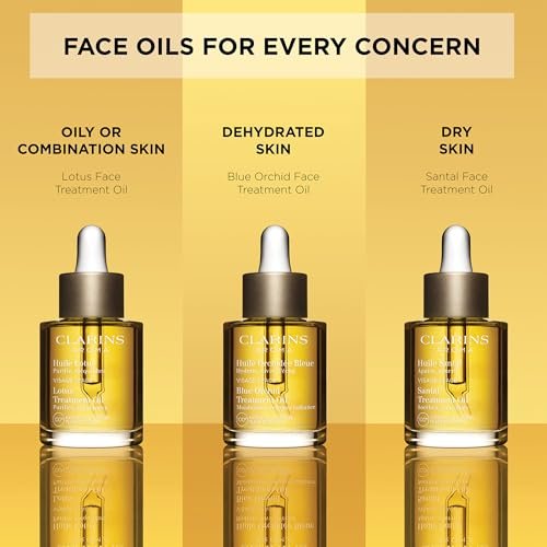 Clarins Blue Orchid Face Oil Treatment – Hydrating, Revitalizing Face Oil for Dry Skin with 100% Natural Plant Extracts Avelisse