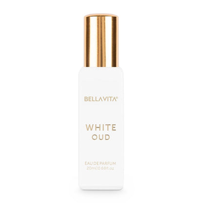 Bellavita Luxury WHITE OUD Eau de Parfum – 20 ml Travel Size Unisex Fragrance with Fruity, Lemon, Freesia & Tobacco Notes