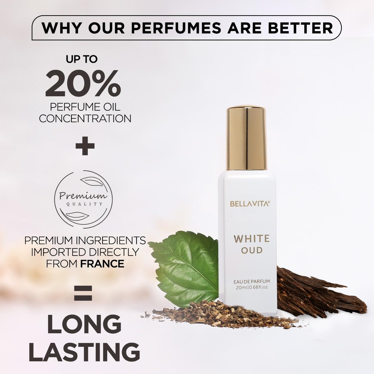 Bellavita Luxury WHITE OUD Eau de Parfum – 20 ml Travel Size Unisex Fragrance with Fruity, Lemon, Freesia & Tobacco Notes - görsel 7
