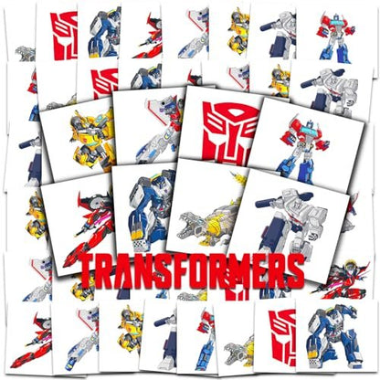 Transformers Temporary Tattoos Party Favors Bundle – 70+ Perforated Individual 2" x 2" Tattoos for Kids, Boys, Girls – Made in USA