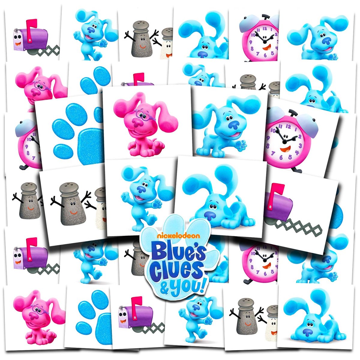 Blue's Clues Temporary Tattoos Party Favors Bundle - 70+ Perforated Individual 2x2" Tattoos (Made in USA) - görsel 1