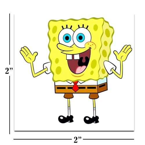 Spongebob Squarepants Temporary Tattoos Party Favors Bundle - 70+ Individual 2" x 2" Tattoos for Kids, Boys, Girls | Made in USA - görsel 4