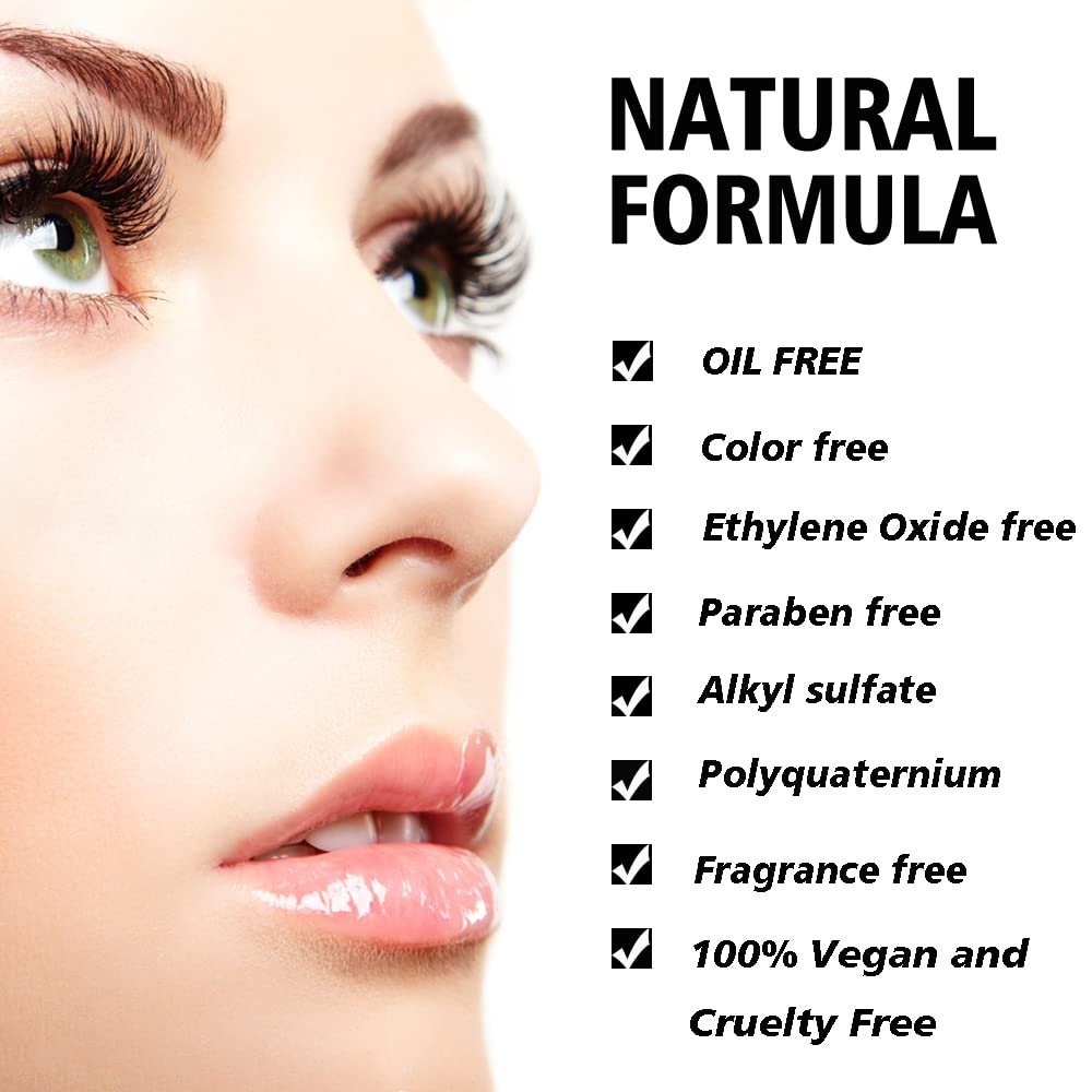 Gentle Eyelash Extension Cleanser - Foaming Lash Shampoo & Makeup Remover with Brushes & Rinse Bottle, 50ml - görsel 5